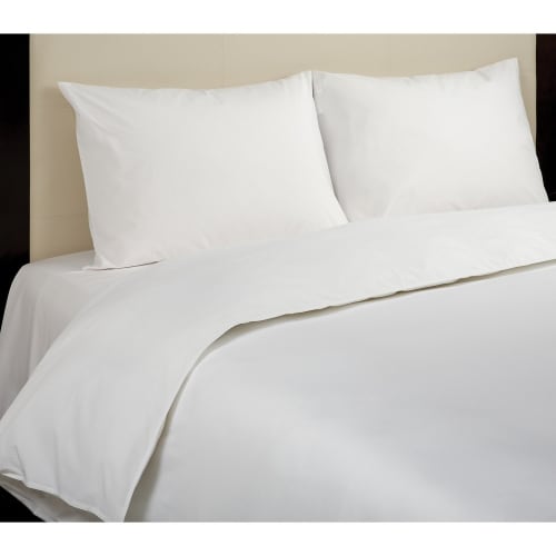 Cambric Texture Duvet Cover, T300 Blend, 60% Poly/40% Cotton, Full, 86x91, White